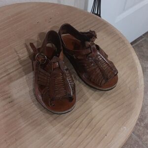 Source Unknown Tan Kids Sandals